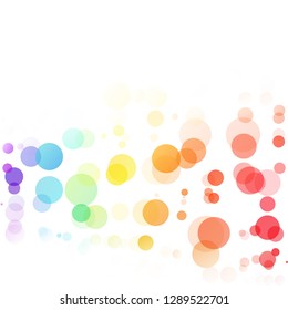 Bubbles Circle Dots Unique Colorful Bright Vector Background