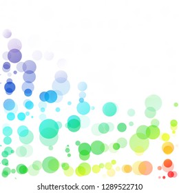 Bubbles Circle Dots Unique Colorful Bright Vector Background