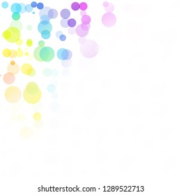 Bubbles Circle Dots Unique Colorful Bright Vector Background