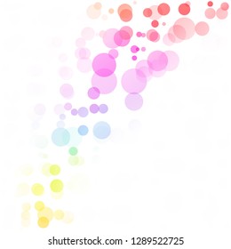 Bubbles Circle Dots Unique Colorful Bright Vector Background