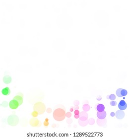 Bubbles Circle Dots Unique Colorful Bright Vector Background