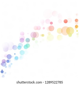 Bubbles Circle Dots Unique Colorful Bright Vector Background