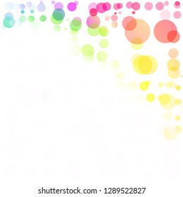 Bubbles Circle Dots Unique Colorful Bright Vector Background