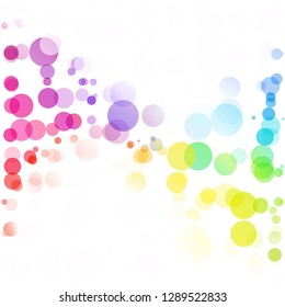 Bubbles Circle Dots Unique Colorful Bright Vector Background