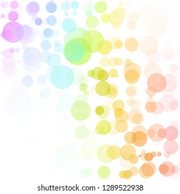 Bubbles Circle Dots Unique Colorful Bright Vector Background
