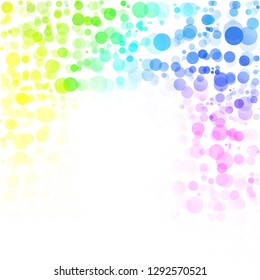 Bubbles Circle Dots Unique Colorful Bright Vector Background