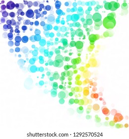 Bubbles Circle Dots Unique Colorful Bright Vector Background