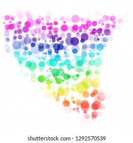 Bubbles Circle Dots Unique Colorful Bright Vector Background
