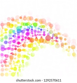 Bubbles Circle Dots Unique Colorful Bright Vector Background