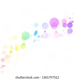 Bubbles Circle Dots Unique Colorful Bright Vector Background