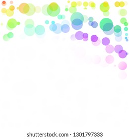 Bubbles Circle Dots Unique Colorful Bright Vector Background