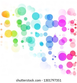 Bubbles Circle Dots Unique Colorful Bright Vector Background
