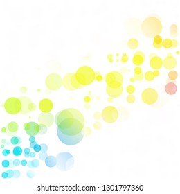 Bubbles Circle Dots Unique Colorful Bright Vector Background