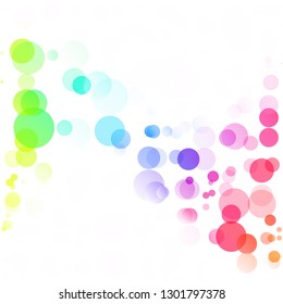 Bubbles Circle Dots Unique Colorful Bright Vector Background