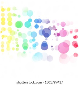 Bubbles Circle Dots Unique Colorful Bright Vector Background
