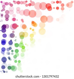 Bubbles Circle Dots Unique Colorful Bright Vector Background