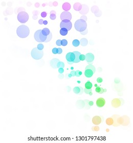 Bubbles Circle Dots Unique Colorful Bright Vector Background