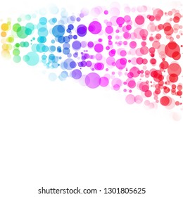 Bubbles Circle Dots Unique Colorful Bright Vector Background