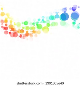 Bubbles Circle Dots Unique Colorful Bright Vector Background