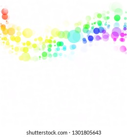 Bubbles Circle Dots Unique Colorful Bright Vector Background