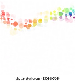 Bubbles Circle Dots Unique Colorful Bright Vector Background