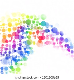 Bubbles Circle Dots Unique Colorful Bright Vector Background