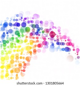 Bubbles Circle Dots Unique Colorful Bright Vector Background