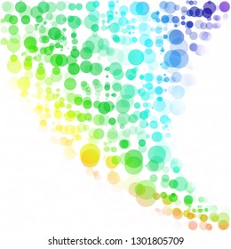 Bubbles Circle Dots Unique Colorful Bright Vector Background
