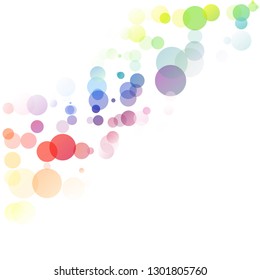 Bubbles Circle Dots Unique Colorful Bright Vector Background