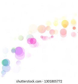 Bubbles Circle Dots Unique Colorful Bright Vector Background