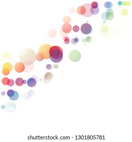 Bubbles Circle Dots Unique Colorful Bright Vector Background