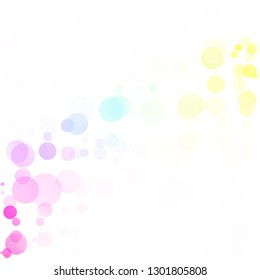 Bubbles Circle Dots Unique Colorful Bright Vector Background
