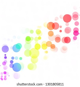 Bubbles Circle Dots Unique Colorful Bright Vector Background