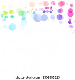 Bubbles Circle Dots Unique Colorful Bright Vector Background