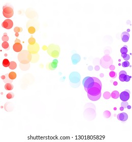 Bubbles Circle Dots Unique Colorful Bright Vector Background