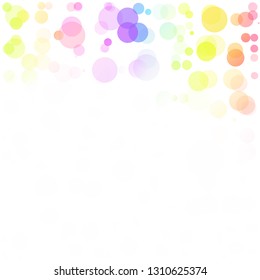 Bubbles Circle Dots Unique Colorful Bright Vector Background