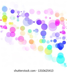 Bubbles Circle Dots Unique Colorful Bright Vector Background