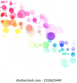 Bubbles Circle Dots Unique Colorful Bright Vector Background