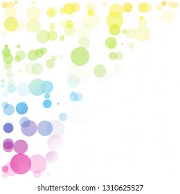Bubbles Circle Dots Unique Colorful Bright Vector Background