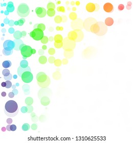 Bubbles Circle Dots Unique Colorful Bright Vector Background