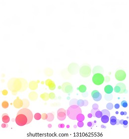 Bubbles Circle Dots Unique Colorful Bright Vector Background
