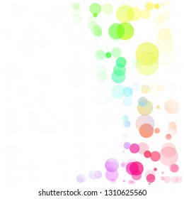 Bubbles Circle Dots Unique Colorful Bright Vector Background