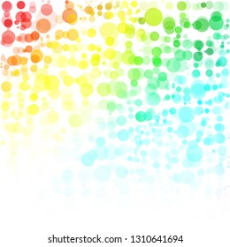 Bubbles Circle Dots Unique Colorful Bright Vector Background