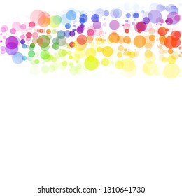 Bubbles Circle Dots Unique Colorful Bright Vector Background