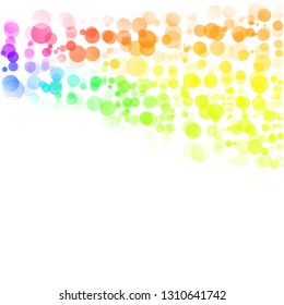 Bubbles Circle Dots Unique Colorful Bright Vector Background