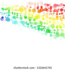 Bubbles Circle Dots Unique Colorful Bright Vector Background