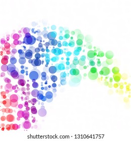 Bubbles Circle Dots Unique Colorful Bright Vector Background