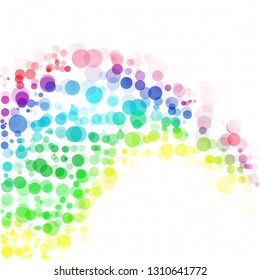 Bubbles Circle Dots Unique Colorful Bright Vector Background