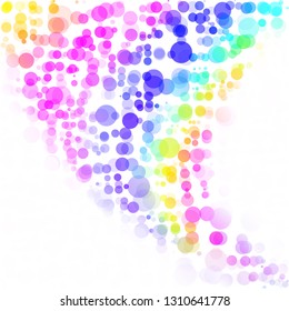 Bubbles Circle Dots Unique Colorful Bright Vector Background