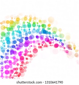 Bubbles Circle Dots Unique Colorful Bright Vector Background